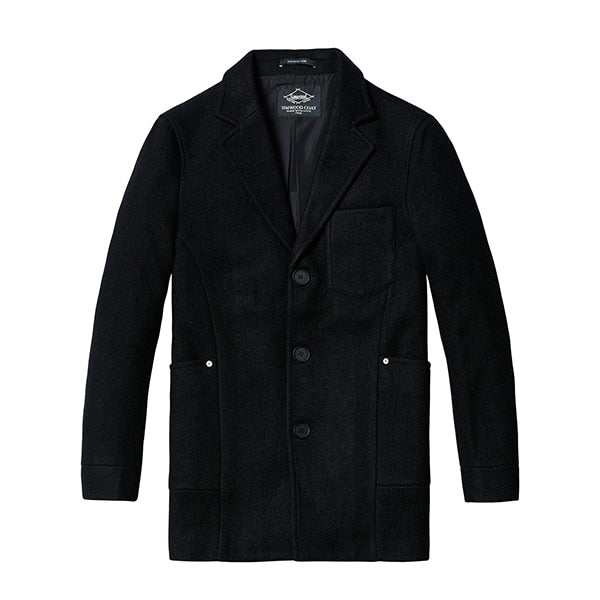 New Winter Mix Wool Blends Men Coat