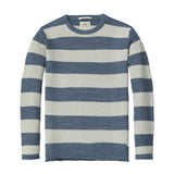 New Unique Striped Sweater 100% Cotton O-neck