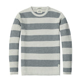 New Unique Striped Sweater 100% Cotton O-neck