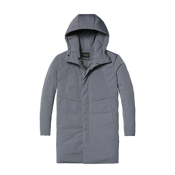 Men Jacket Warm Down Jacket Slim Fit Hooded