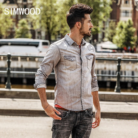 Male Pocket Vintage Slim Fit
