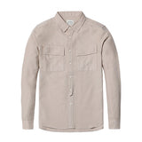 Casual Slim Fit Square Collar Long Sleeve Shirt
