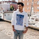 White Printed Hoodie