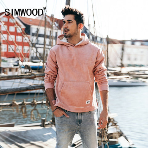Suede Hoodie For Men Hip Hop Hoodie Slim Fit