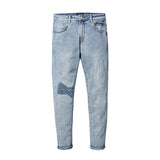 Fashion Slim Fit Casual Hole Denim Trousers Hip Hop Ripped Jeans