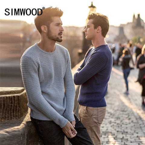 New Sweater Men Slim Fit  100% Pure Cotton Pullover