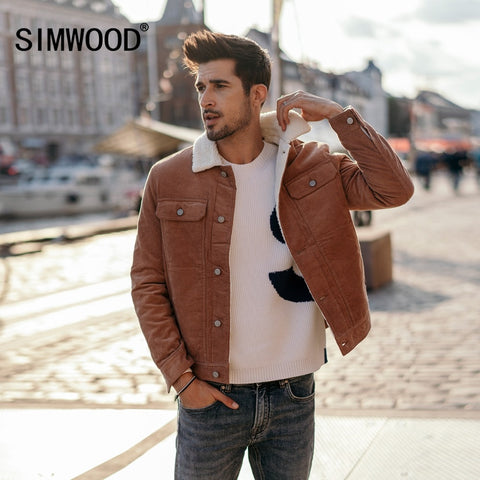 Casual Thick Warm Faux Shearling-lined Jacket