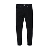 Winter Men Jeans Fashion Ripped Slim Fit Fashion Denim Trousers