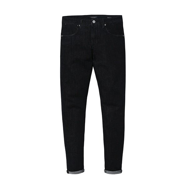 Winter Men Jeans Fashion Ripped Slim Fit Fashion Denim Trousers