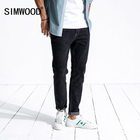 Winter Jeans Men Casual Slim Fit Biker Jeans