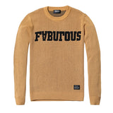 Cotton Pullover O-neck Letter Sweater