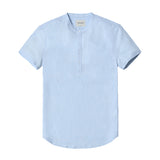 New Arrival Summer Short-sleeved Shirts Men 100% Linen