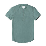 New Arrival Summer Short-sleeved Shirts Men 100% Linen
