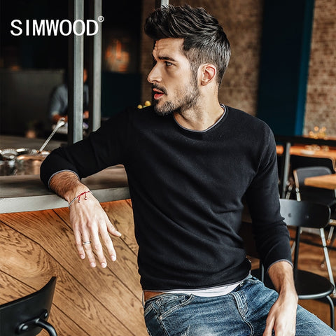 Men Slim Fit Knitted Pullover
