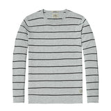 New Slim Fit Striped Sweater Men 100% Cotton