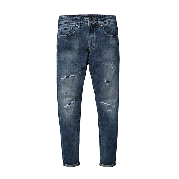 Jeans Men Fashion Casual Hole Denim Trouser