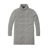 Men Long Jackets Black Warm Slim Fit
