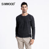 Men Plus Size Design Curl Hem Knitted 100% Cotton Pullovers
