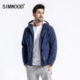 Casual Slim Fit Thick Hooded Velvet Parka Mens